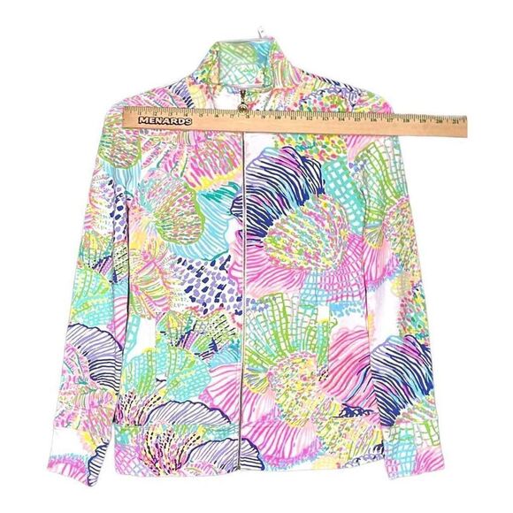 Lilly Pulitzer Reagan Zip-Up Jacket Seashell Print - Size XS - Picture 4 of 10